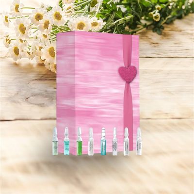 Geschenkset rosa Damen 24 Ampullen 8 Sorten Geschenkbox Hyaluron Serum 2ml Kollagen Retinol Hyaluronsäure Gesicht Kur Gesichtspflege Feuchtigkeit Frauen Geschenk Valentinstag Liebe Muttertag