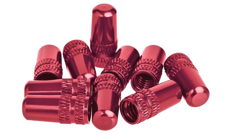 NAKRĘTKA NA DĘTKĘ ZAWÓR PROX FV-01 PRESTA CZERWONA, ALUMINIOWA 1szt.