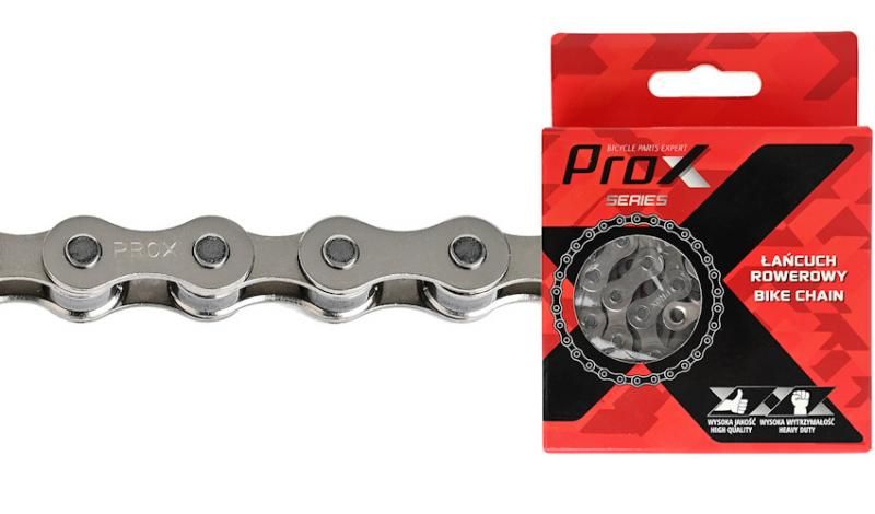ŁAŃCUCH SINGLESPEED PROX 1C 1 RZĘD.112L, SREBRNY ZE SPINKĄ 1 rzędzowy