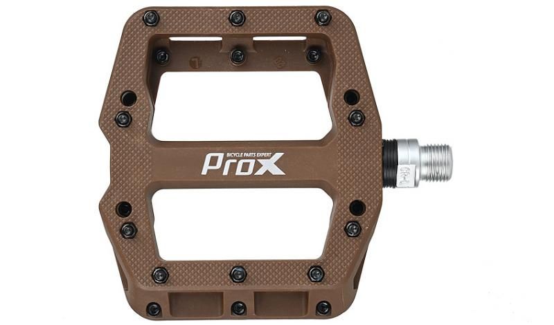 PEDAŁY PROX BASE PRO 26 BRĄZOWE, NYLON, PINY, OŚ CR-MO