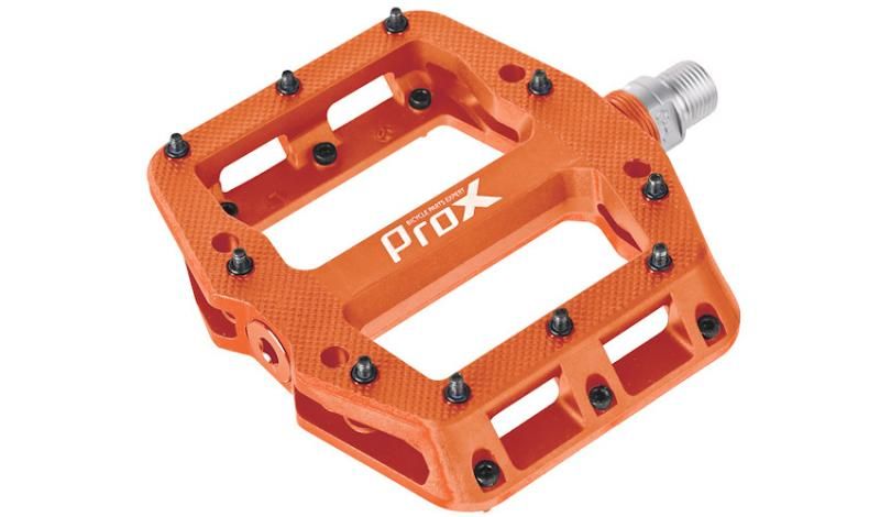 PEDAŁY PROX BASE PRO 26 POMARAŃCZOWE, NYLON, PINY, OŚ CR-MO