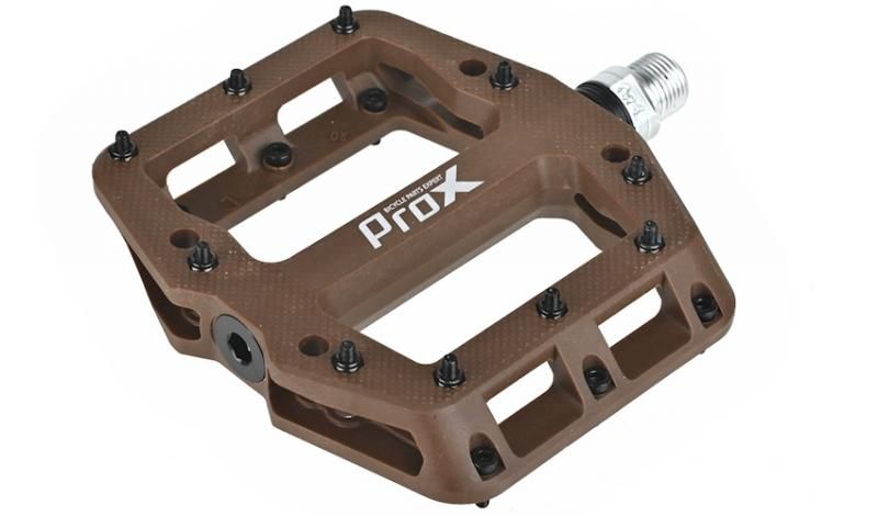 PEDAŁY PROX BASE PRO 26 BRĄZOWE, NYLON, PINY, OŚ CR-MO