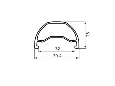 Obręcz Dartmoor Shield Wide 27.5", 32 otwory, tubeless ready, matowa czarna anodowana