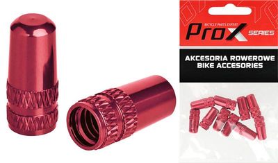 NAKRĘTKA NA DĘTKĘ ZAWÓR PROX FV-01 PRESTA CZERWONA, ALUMINIOWA 1szt.