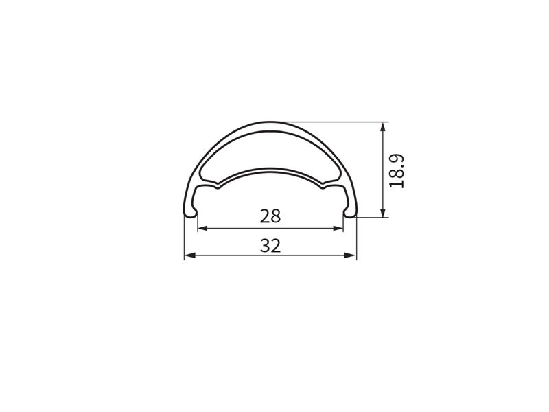 Obręcz Dartmoor Tomcat 26", 32 otwory, czarna anodowana, tubeless ready