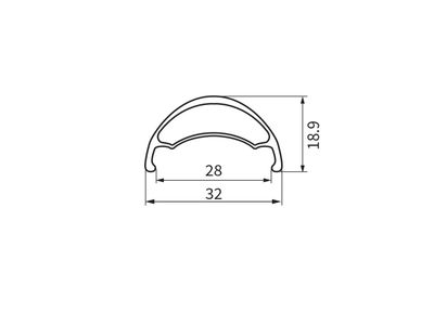 Obręcz Dartmoor Tomcat 26", 32 otwory, czarna anodowana, tubeless ready
