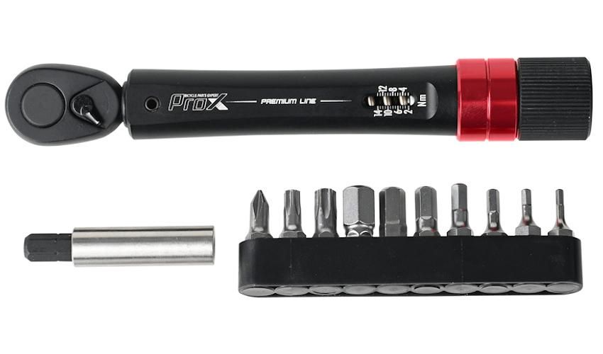 KLUCZ DYNAMOMETRYCZNY PROX PREMIUM LINE 2-14NM , zestaw z końcówkami oraz etui - kolor czarny