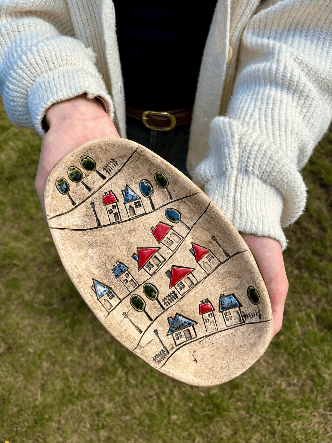Taca ceramiczna „Domki&quot;