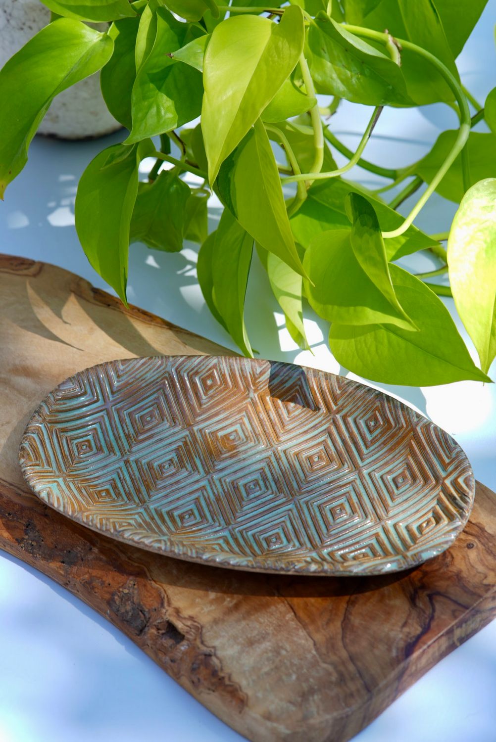 Taca ceramiczna „Romby"
