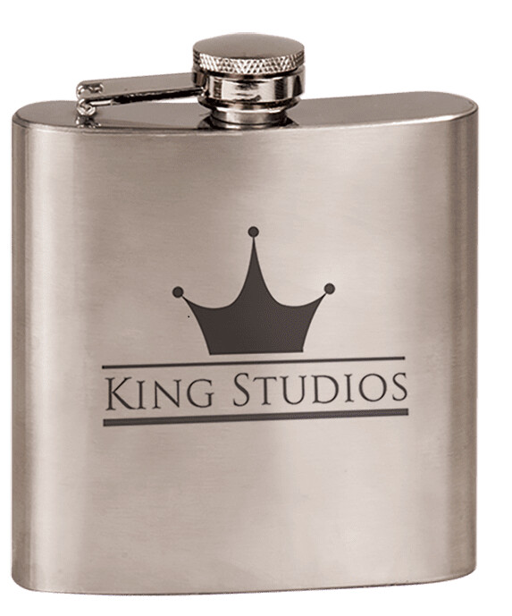6 oz. Laserable Stainless Steel Flask