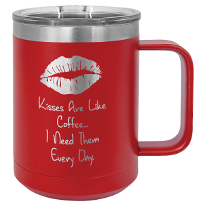 Polar Camel 15 oz. Red Stainless Steel Vacuum Insulated Mug with Slider Lid
