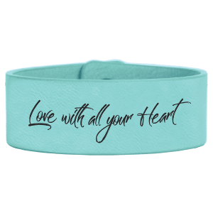9 1/2&quot; x 1&quot; Teal Leatherette Cuff Bracelet