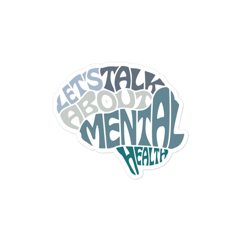 Let’s Talk About Mental Health | Vinyl Sticker