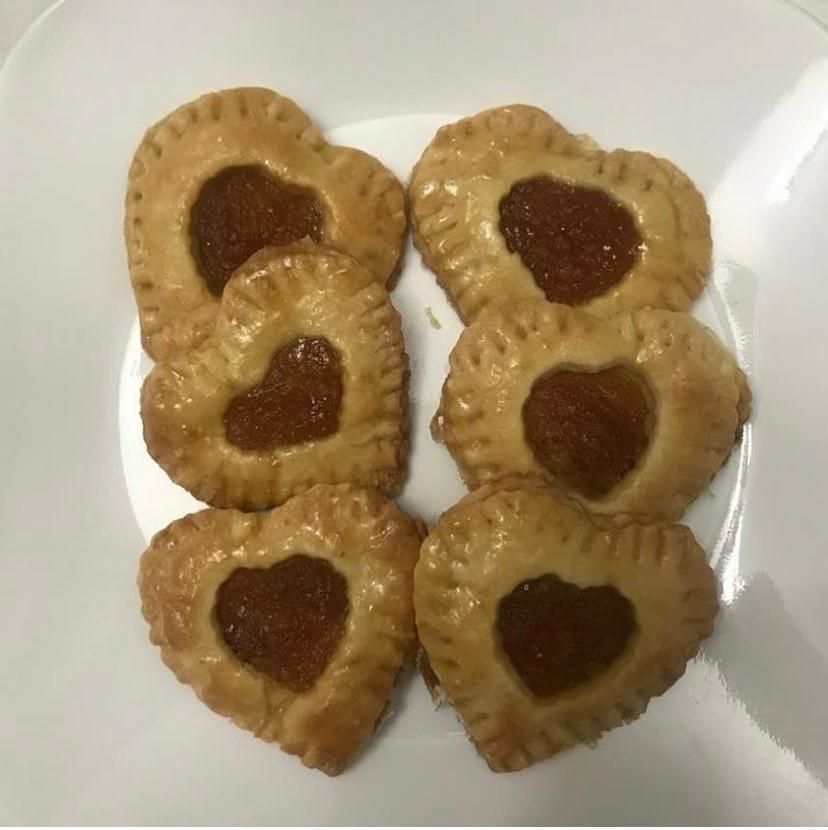 Pineapple Heart Tarts Party Size per dozen