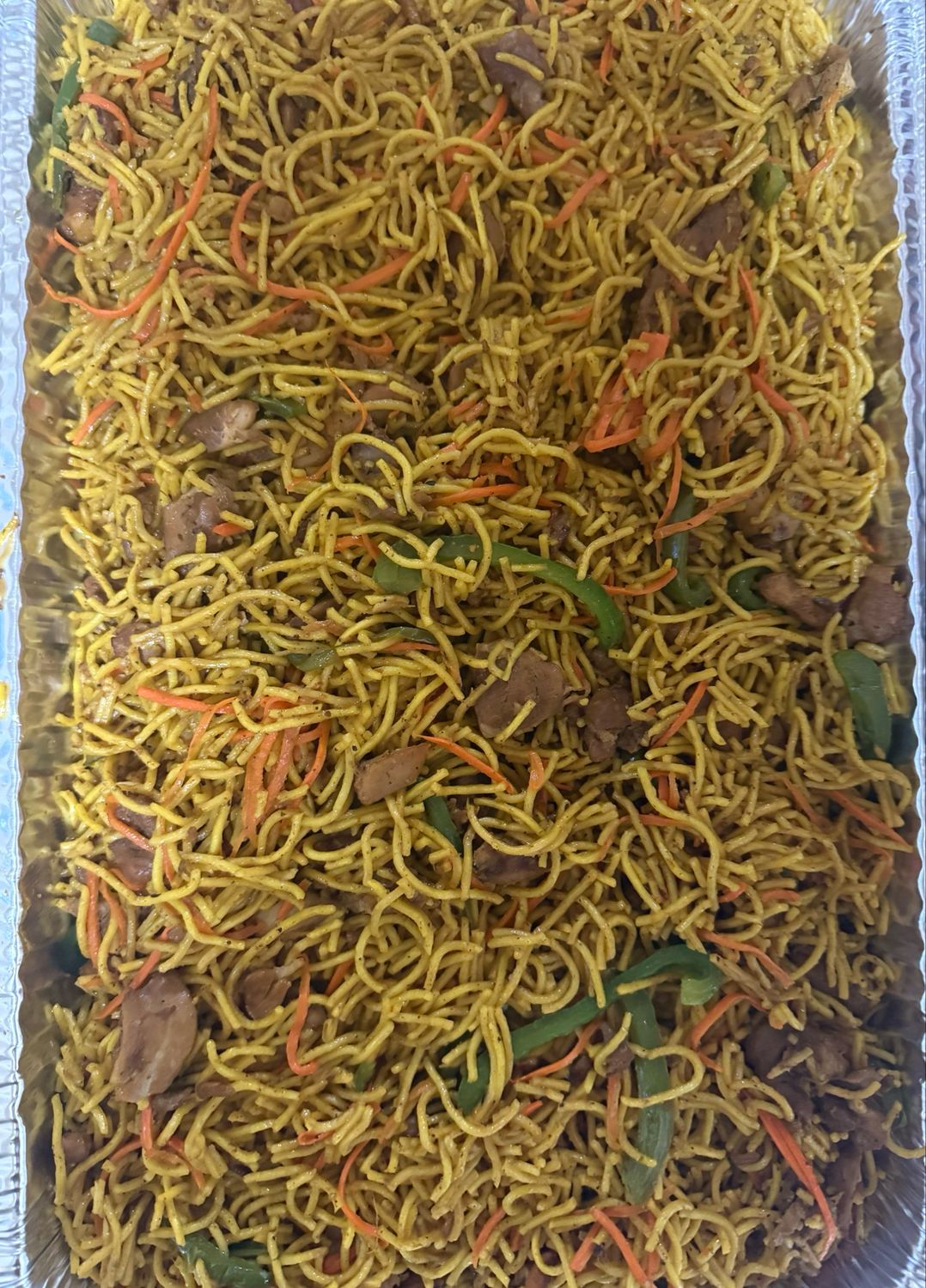 Long/Large Full Size Pan Chicken Chowmein With Vegetables