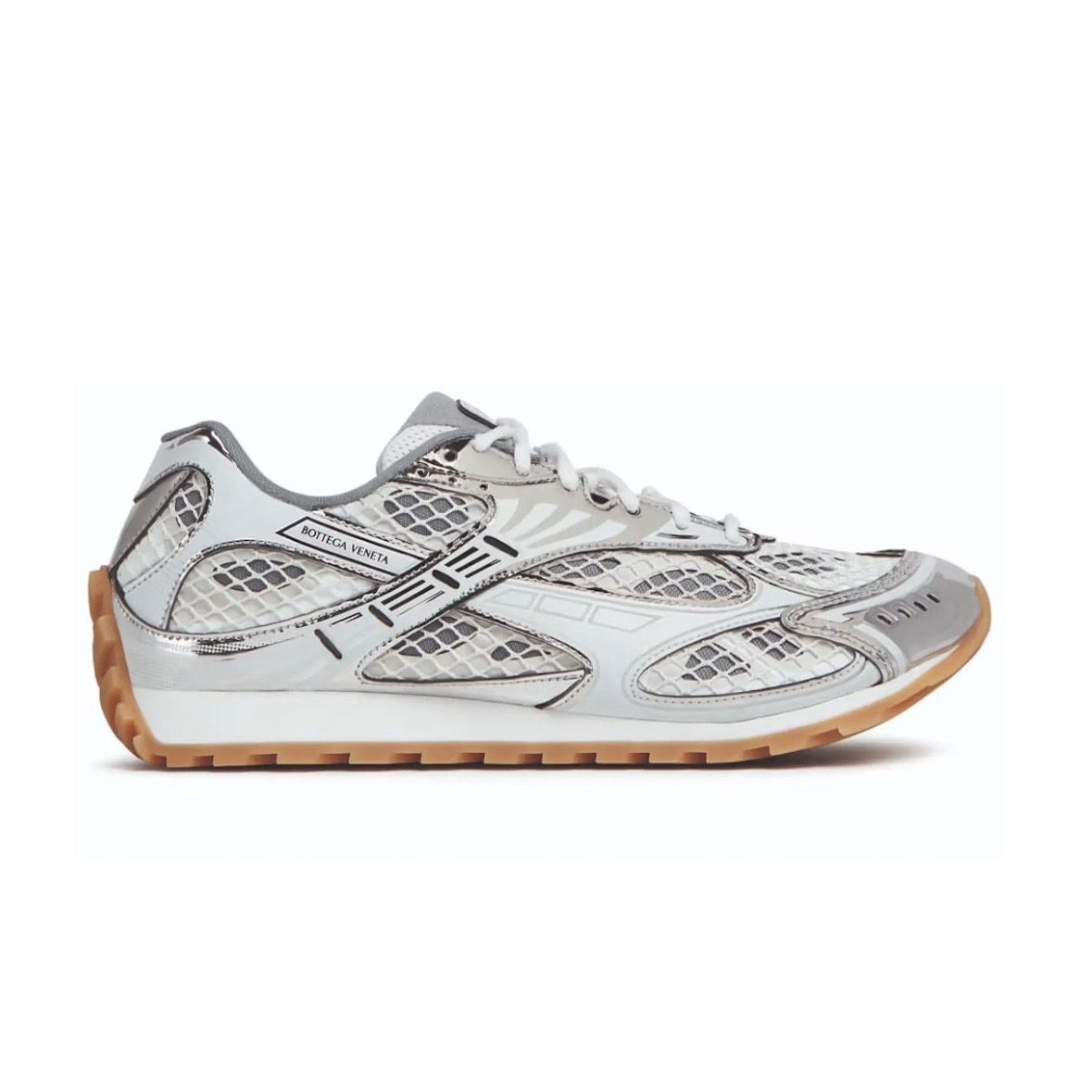 Bottega Veneta Orbit Silver White