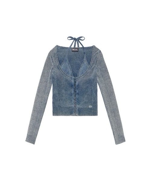 Diesel Cut Out Top Cotton Knit