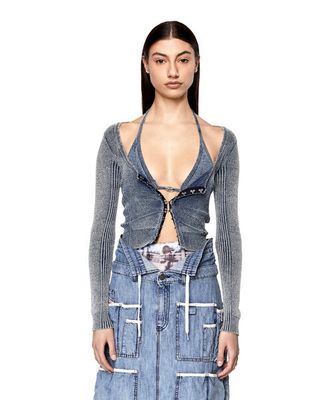 Diesel Cut Out Top Cotton Knit
