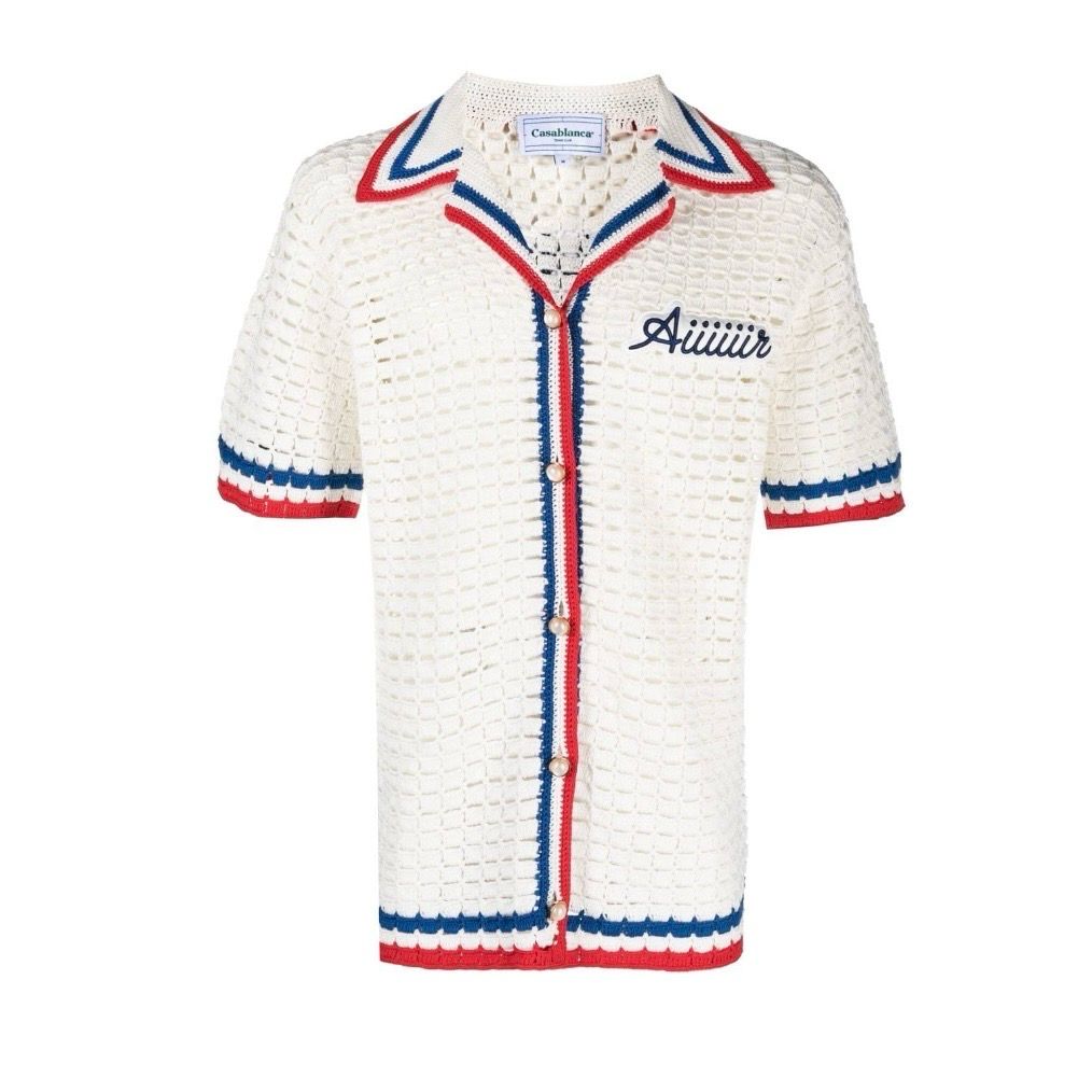 Casablanca Logo Patch Knitted Shirt