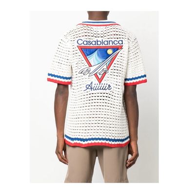 Casablanca Logo Patch Knitted Shirt