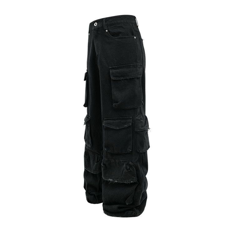 Antidote Fermented Black Multi Pockets Cargo Pants