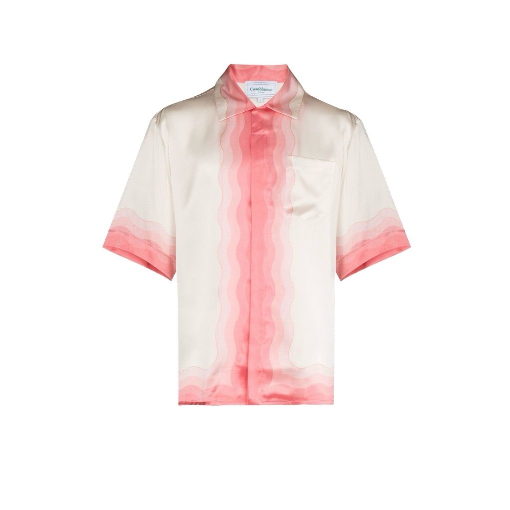 Casablanca Contrasting Trim Silk Shirt