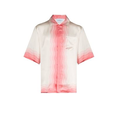 Casablanca Contrasting Trim Silk Shirt