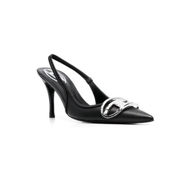 Diesel D-Venus 80mm Leather Slingback Pumps