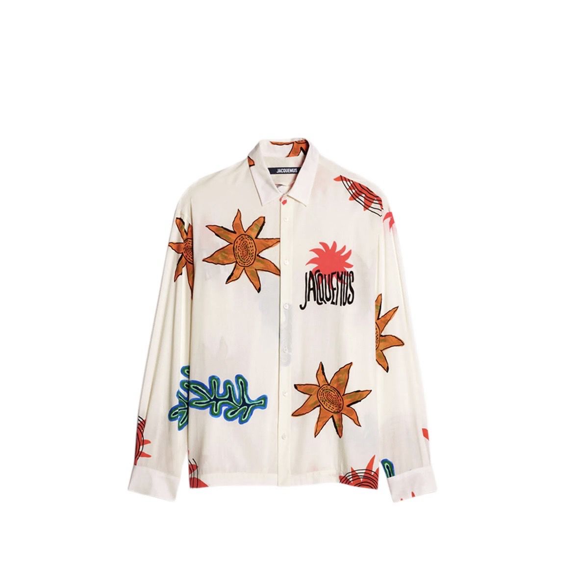 Jacquemus Le Chemise Embroidered Sun Logo Shirt