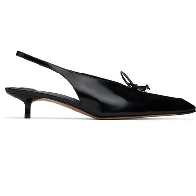 Jacquemus Black Les Sculpture Slingback Cubisito Heels