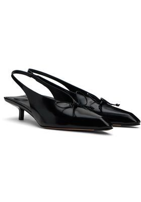 Jacquemus Black Les Sculpture Slingback Cubisito Heels