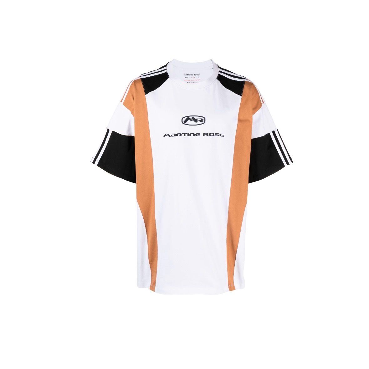 Martine Rose Panelled Logo Print Cotton T-Shirt