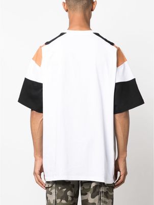 Martine Rose Panelled Logo Print Cotton T-Shirt