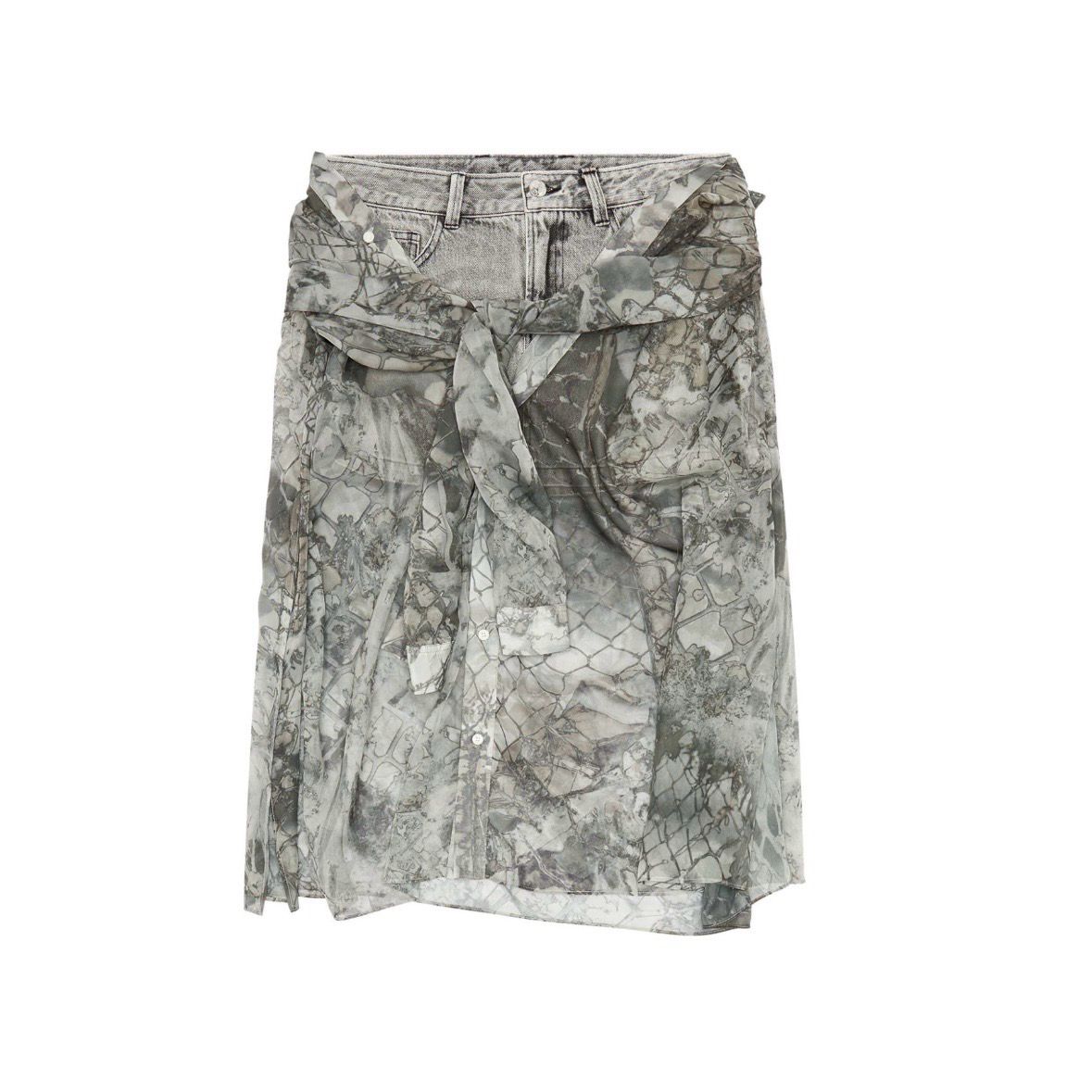 Diesel O-Jeany Layered Denim Skirt