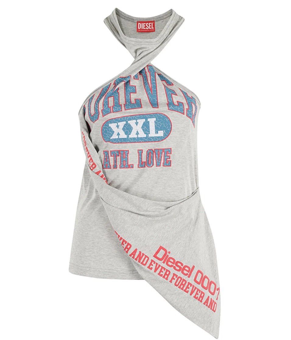 Diesel T Zelie Twisted Front Asymmetric Top