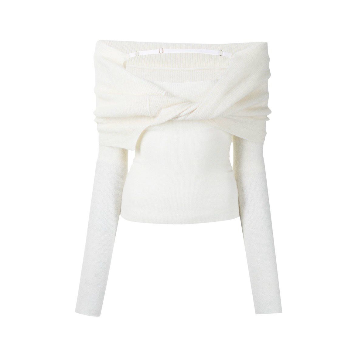 Jacquemus Twist Detail Open Front Knitted Top