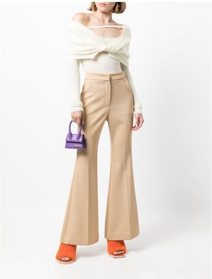 Jacquemus Twist Detail Open Front Knitted Top
