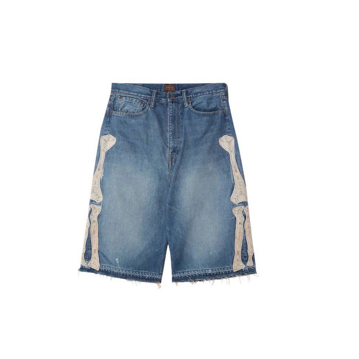 Kapital Bone 5 Pocket Denim Shorts ‘Blue’
