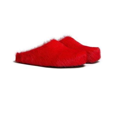 Marni Fussbet Sabot Calf Hair Slippers