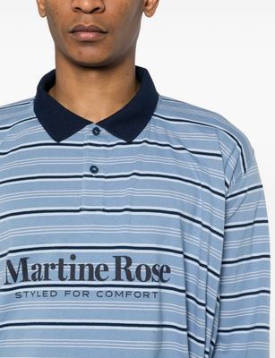 Martine Rose Striped Cotton Polo Shirt