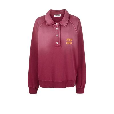 MiuMiu Garment Dyed Cotton Fleece