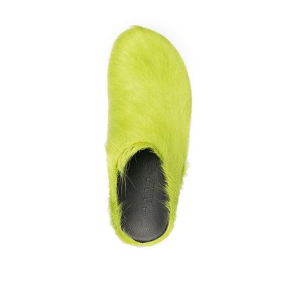 Marni Fussbet Sabot Calf Hair Slippers