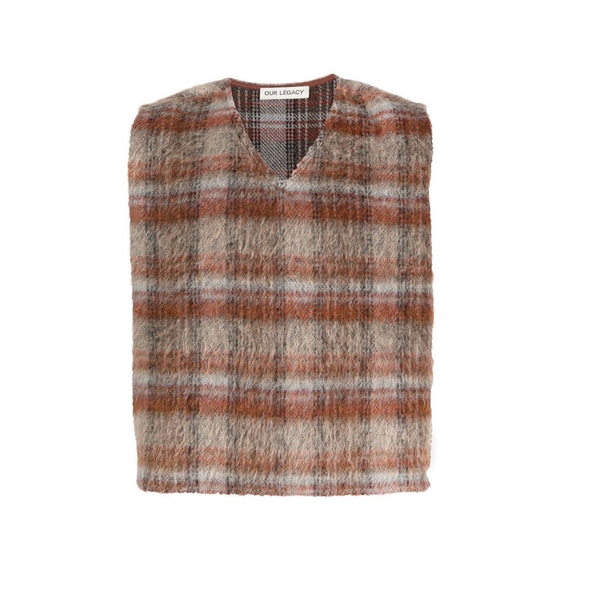 Our Legacy Checked V Neck Sweater Vest