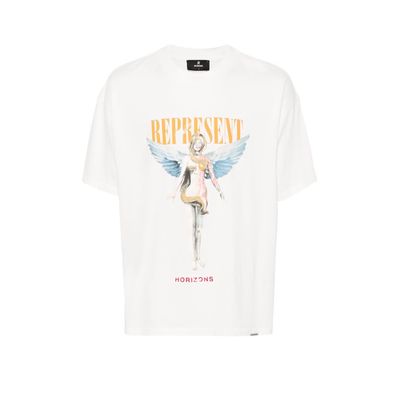 Represent Logo Print Cotton Shirt