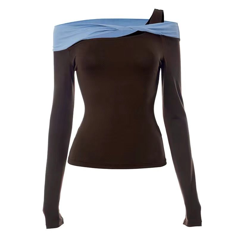 One Shoulder Long Sleeved Top