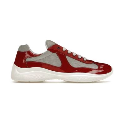 Prada America’s Cup Calfskin Leather Red Silver