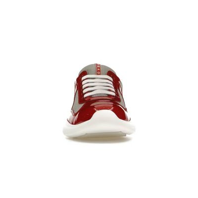Prada America’s Cup Calfskin Leather Red Silver