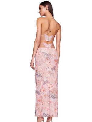Vintage Butterfly Backless Dress
