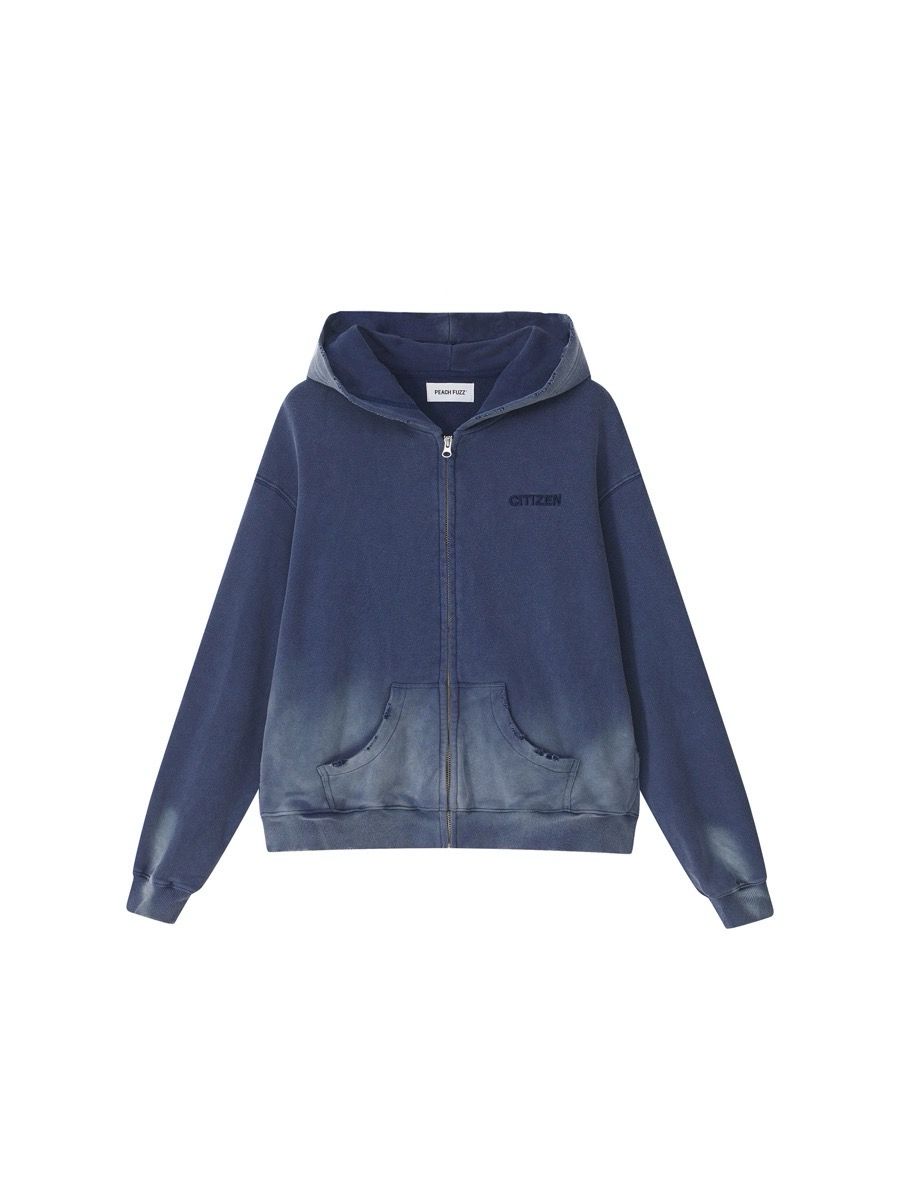 Washed sweatshirt Embroidery Destruction