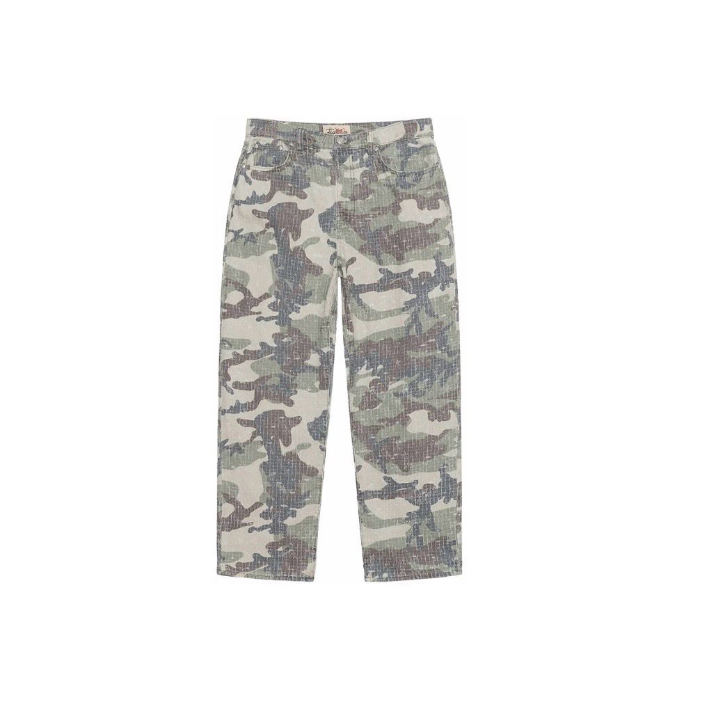 Stussy Big Ol’ Camo Canvas Needle Punch Jeans